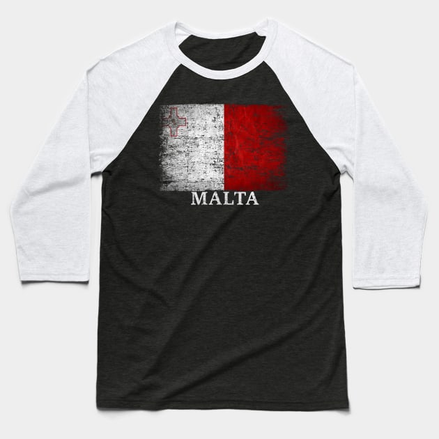 Malta Flag Gift Women Men Children Malta Vintage Baseball T-Shirt by Henry jonh
